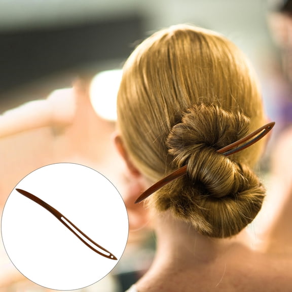 STRANDCHIC 1Pc Retro Ebony Hair Stick for Medium to Thick Hair Elegant Light Brown Hairpin