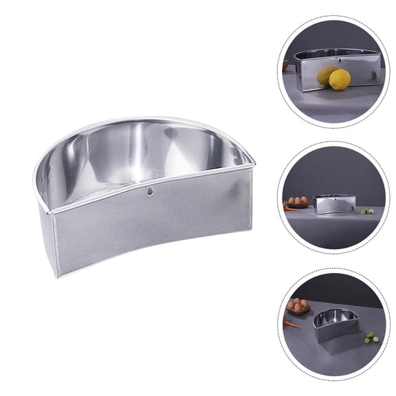 STRANDCHIC 1Pc Stainless Steel Kitchen Waste Can with Roll Edge Design for Safe Vegetable Disposal