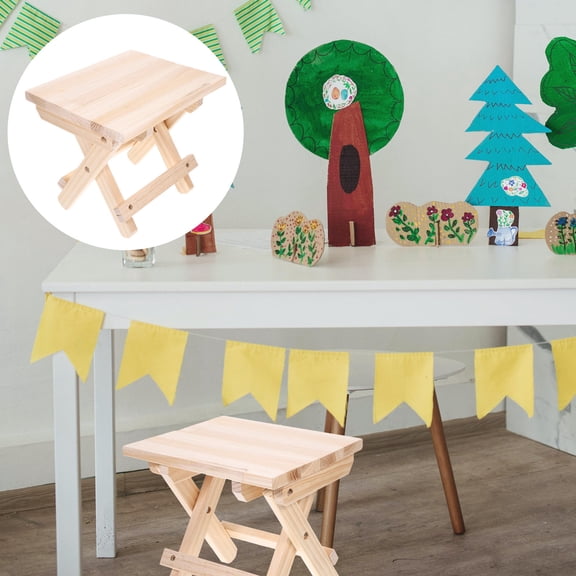 STRANDCHIC Wooden Stool for Bathing and Shoe Changing, 1-Piece Seat for Bathroom and Entryway