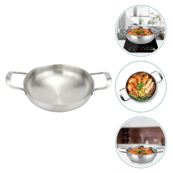 STRANDCHIC 1Pc Household Stainless Steel Cooking Pot Ramen Noodle Stockpot Silver