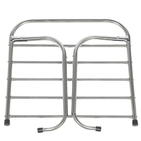 STRANDCHIC Plated Silver Stainless Steel Drying Rack Foldable Telescopic for Home Use