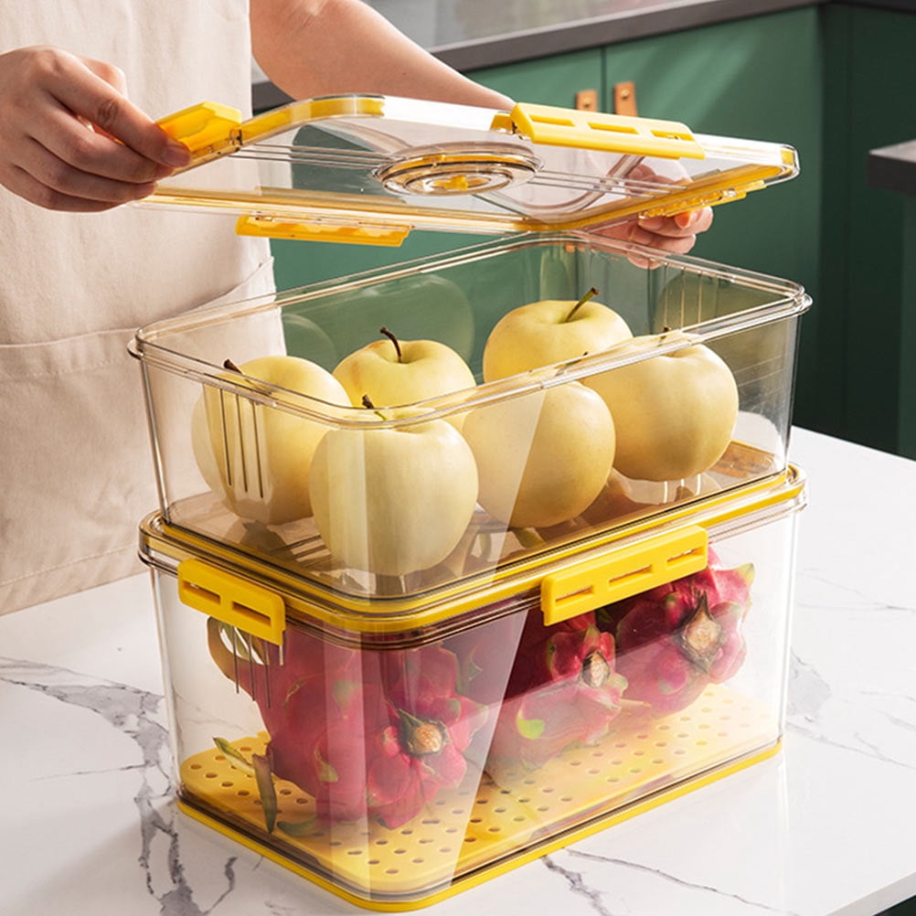 STRANDCHIC Transparent Yellow Food Storage Container for Home and ...