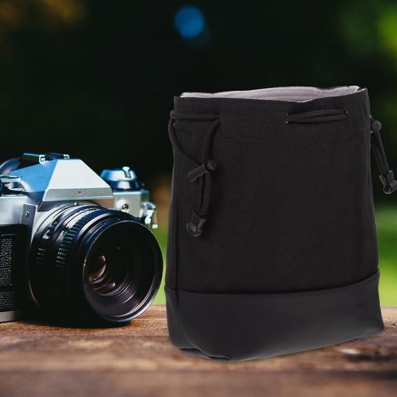 STRANDCHIC 1Pc Travel Camera Bag Storage Case with Dust and Scratch Protection in Black