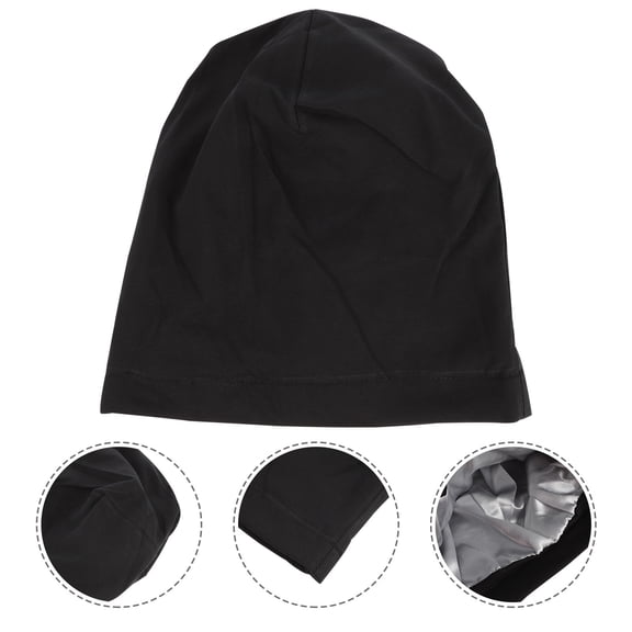 STRANDCHIC 1Pc Unisex Night Sleep Cap Wide Brim Cotton Bonnet Breathable Comfortable Elastic