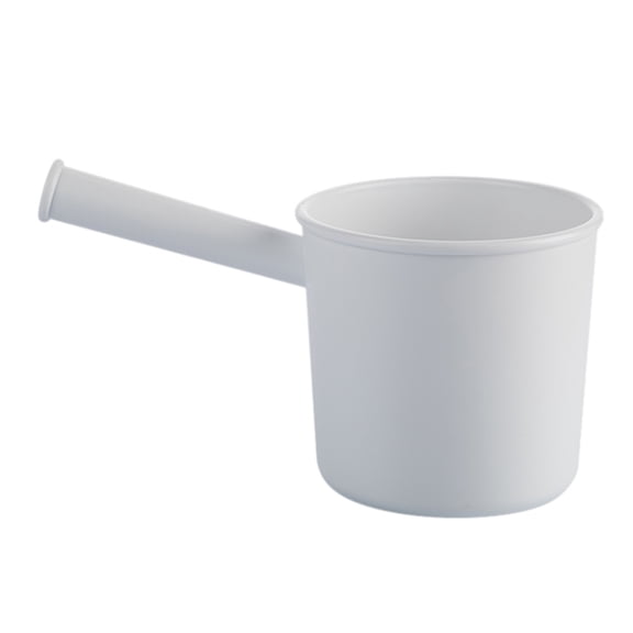 STRANDCHIC 1Pc Thick Handle White Plastic Water Ladle for Kitchen and Bath