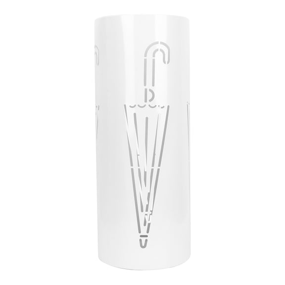 STRANDCHIC 1Pc Multi-Functional White Iron Umbrella Rack with Hollow Design for Folding Umbrellas