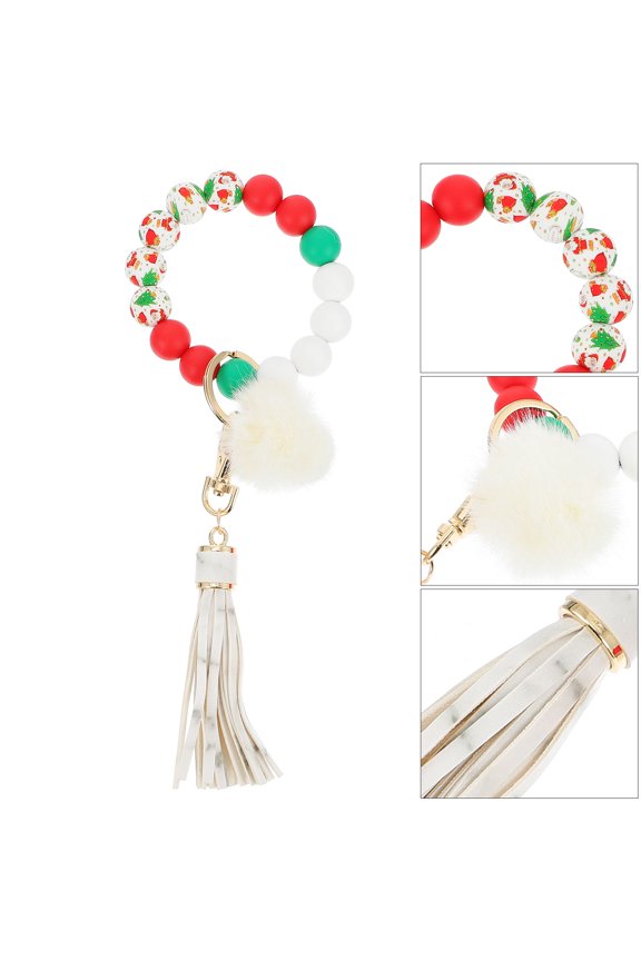 1Pc Unique White Keychain Ornament Multipurpose Bag and Key Holder Decor