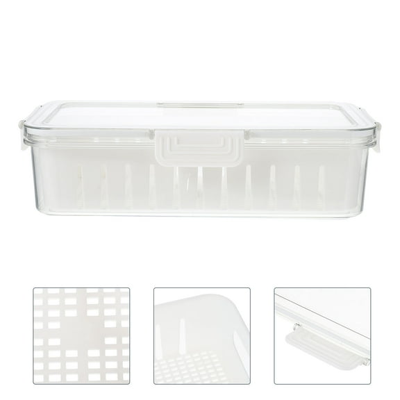 STRANDCHIC White Oblong Food with Multifunctional Fruit Holder for Home Kitchen Use, 1 Piece