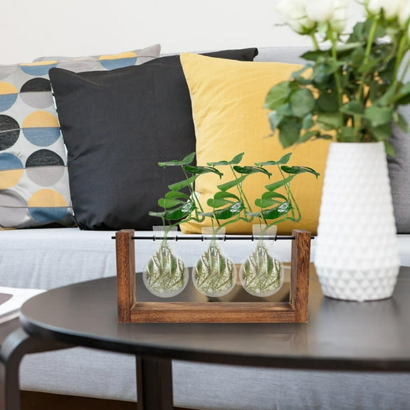 STRANDCHIC 1Pcs Coffee Glass Flower Bottle Plant Container Vintage Design Home Decor