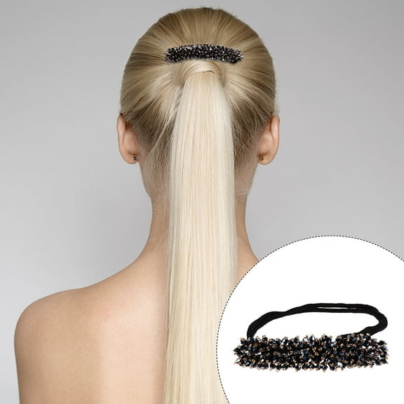 STRANDCHIC Navy Crystal Hair Bun Maker for Women, 1 Piece Chignon Styling Tool for Everyday Hair Styling