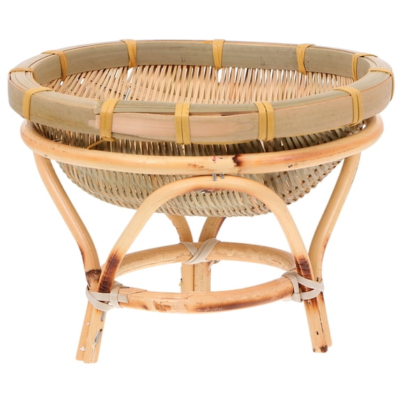 STRANDCHIC 1Pack Tray Basket Bamboo Easy to Clean Household Users Dining Table Decoration