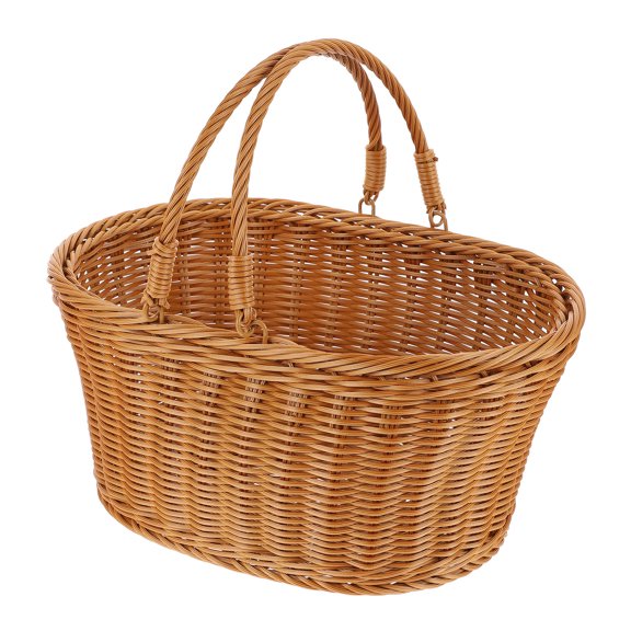 STRANDCHIC Snack Storage Basket Imitation Rattan Portable 1Pack