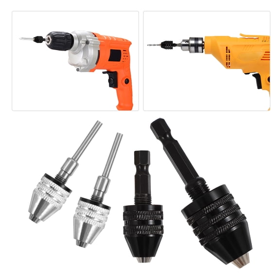 STRANDCHIC 1Set Assorted Color Round Handle Drill Chuck Metal Adapter for Drill and Electric Hammer