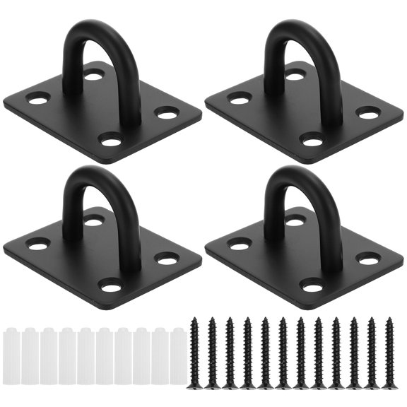 STRANDCHIC Stainless Steel Heavy Duty Hammock Hooks Black for Home Easy Install 1Set