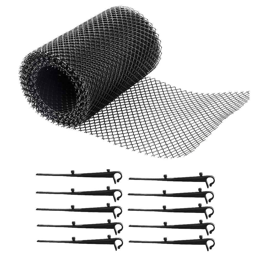 STRANDCHIC Black Plastic Gutter Guard Mesh, Durable Anti-Leaf ...