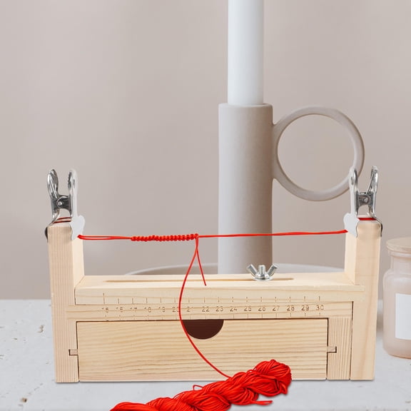 STRANDCHIC Brown Wooden Weaving Bracket Kit 1 Set for Bracelet Making and Home Craft Tools Convenient Use