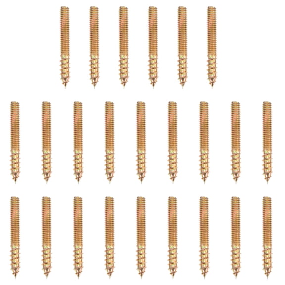STRANDCHIC 1Set Double Headed Bolt Self Tapping Screw for Furniture Strong Rust Resistant Golden
