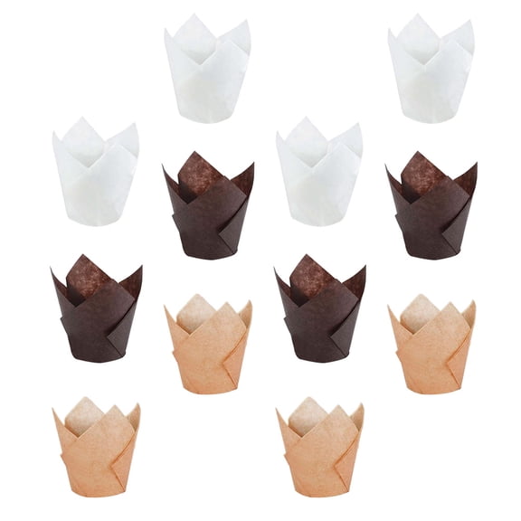 STRANDCHIC Assorted Color Paper Cake Cups Set - Disposable Baking Liners for Muffins, , and Desserts