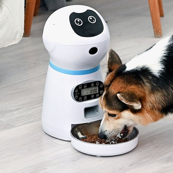 STRANDCHIC 1Set Timed Cat Feeder White Automatic Pet Feeder with Digital Timer USB