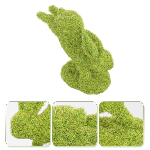 STRANDCHIC 1pc Flocked Garden Ornament Outdoor Green Decoration for Window Display and Yard Decor