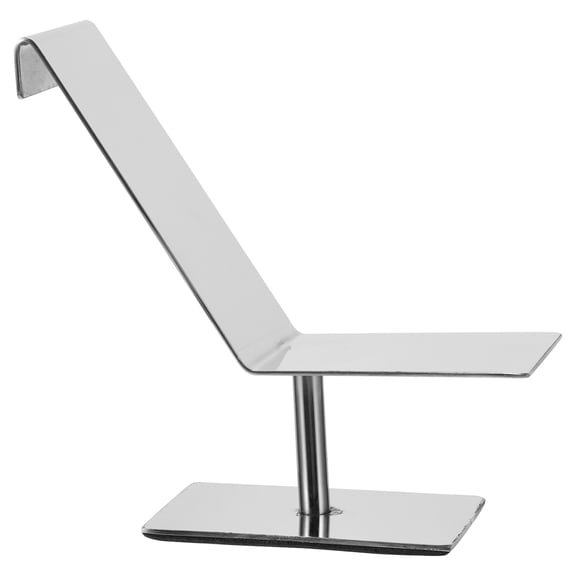 STRANDCHIC 1Pc Shoe Storage Rack Silver Metal High Heel Display Stand with Simple Elegant Design