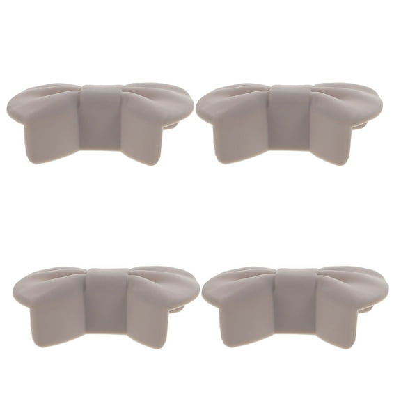 STRANDCHIC Pink Bow Cooking Pot Holder Kitchen Cooking Clips Silicone Grey 2 Pairs