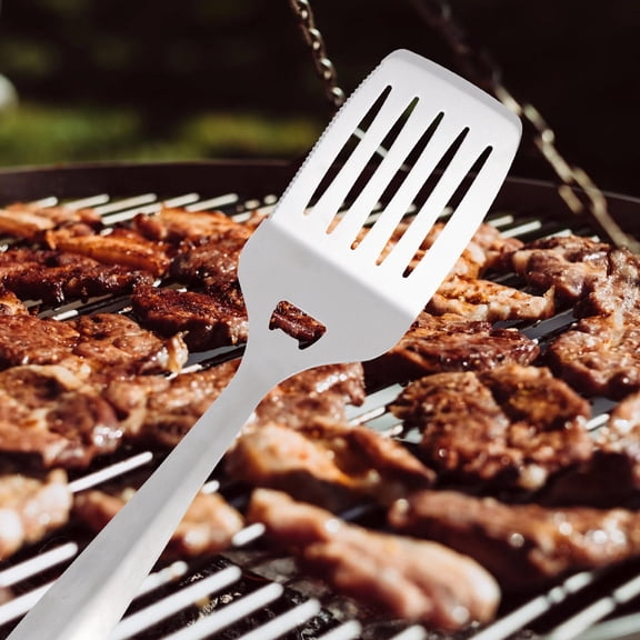 STRANDCHIC 2Pcs Stainless Steel Bbq Tools Kit with Fork and Shovel Outdoor Barbecue Accessories for Kitchen