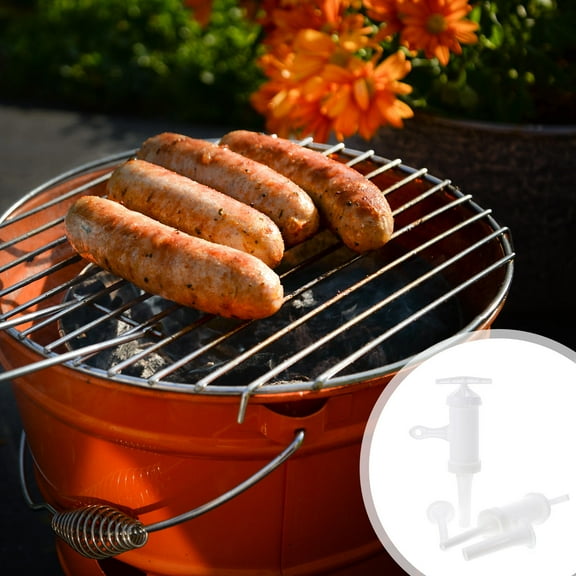 STRANDCHIC 2Sets Manual Sausage Filler White Sausage Making Tool for Home Kitchen Use