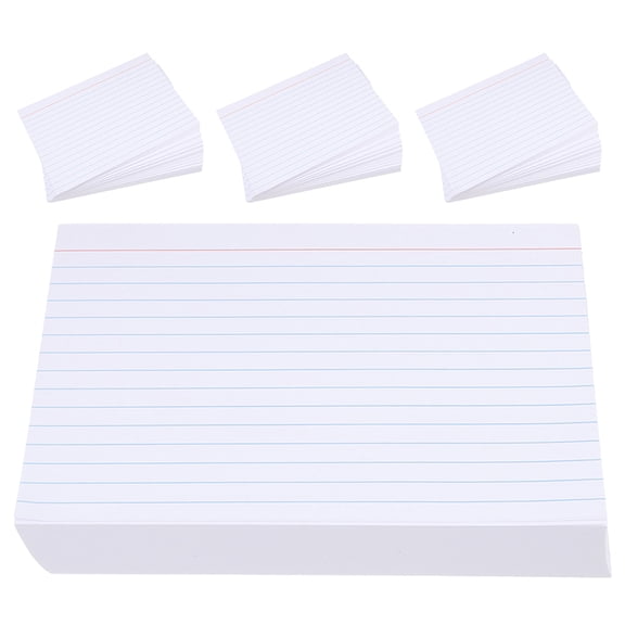 STRANDCHIC 200 Cards with Ruled Lines for Note Taking, Study, Exam Preparation and Classroom Use