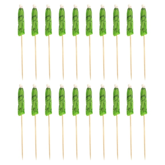 STRANDCHIC 20Pcs Assorted Color Decorative Food Picks for Cocktail Party and Dessert Presentation
