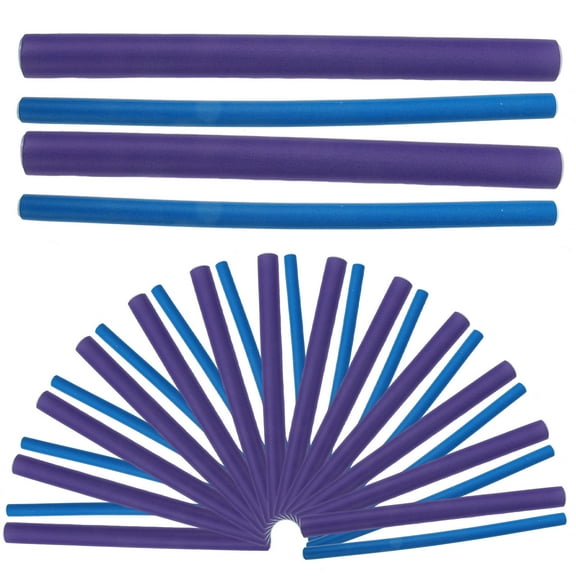 STRANDCHIC 20Pcs Flexible Hair Rollers for Heatless Curls Assorted Colors for Home Use