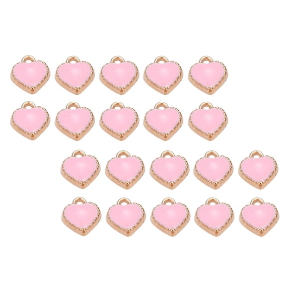 STRANDCHIC 20Pcs Alloy Heart Pendants Simple Design Jewelry Charms for Necklace Bracelet Accessories