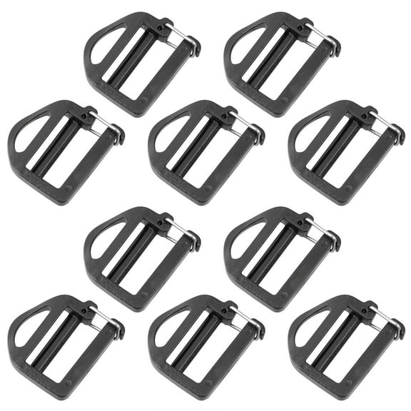 STRANDCHIC 20Pcs Black Plastic Buckles for Bags Adjustable Straps Accessories Replacement Hardware