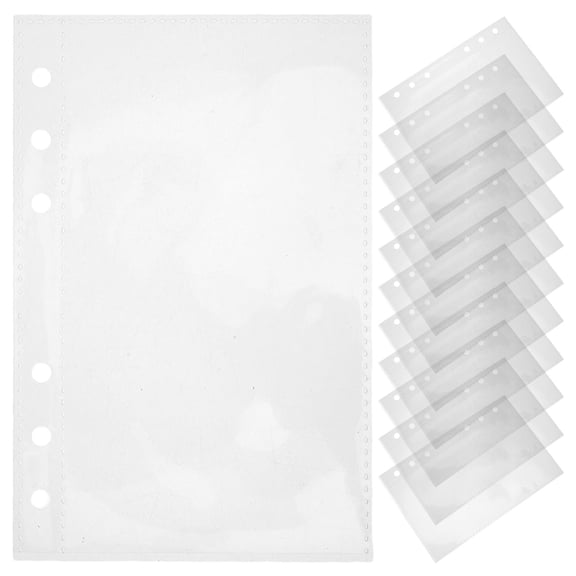 STRANDCHIC 20Pcs Plastic Card Sleeves Binder Sheets Transparent Pockets for Stickers and Cards