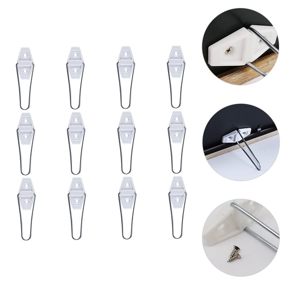 STRANDCHIC 20Pcs White Photo Frame Back Supports Versatile ABS and Iron Frame Holders for Studios