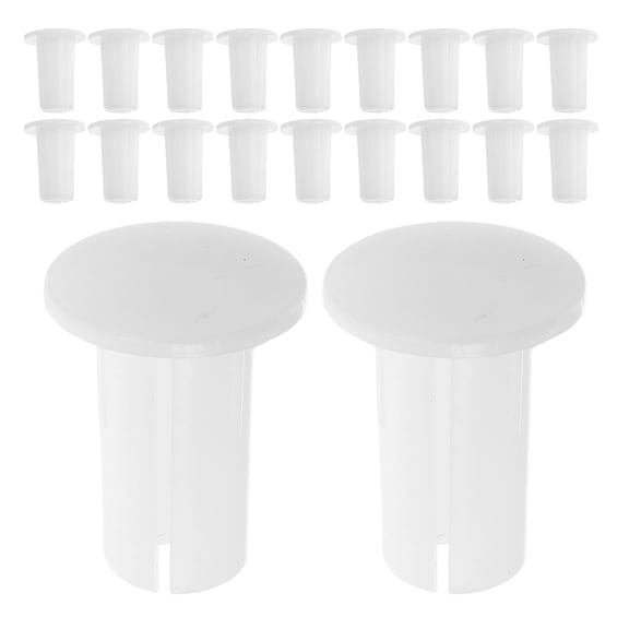 STRANDCHIC White Plastic End Caps for Clothes Racks, and , 20 Pieces for Effective Sealing