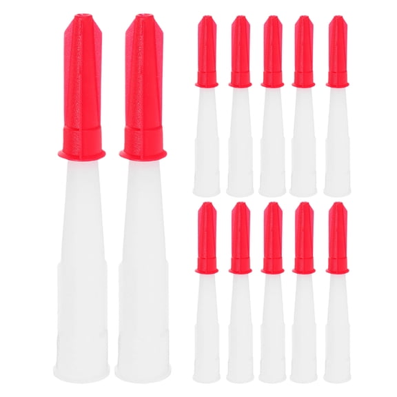 STRANDCHIC 12Sets Caulking Nozzle with Cap for Precise Sealant Application in Assorted Colors Durable Plastic Material