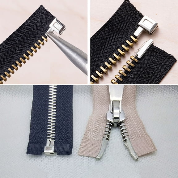 STRANDCHIC 24-Piece Zipper Latch Slider Retainers Alloy Repair Accessories for Clothing and Everyday Use