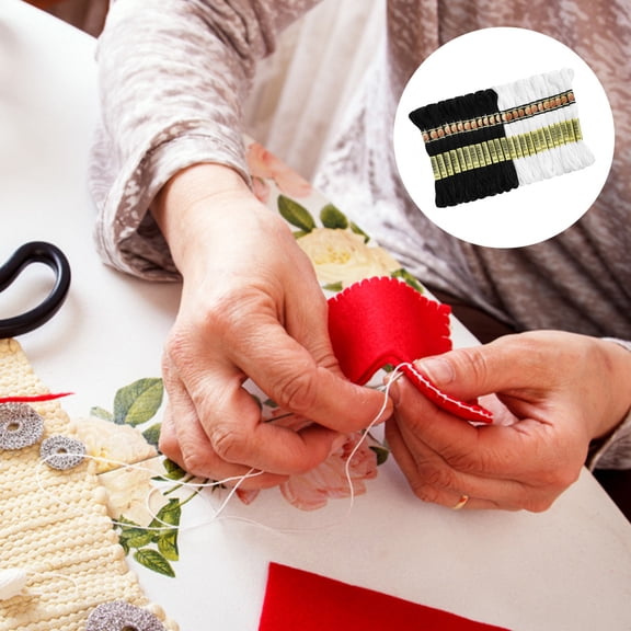 STRANDCHIC 24Pcs Multi Function Embroidery Floss with Rich Luster for Sewing Projects