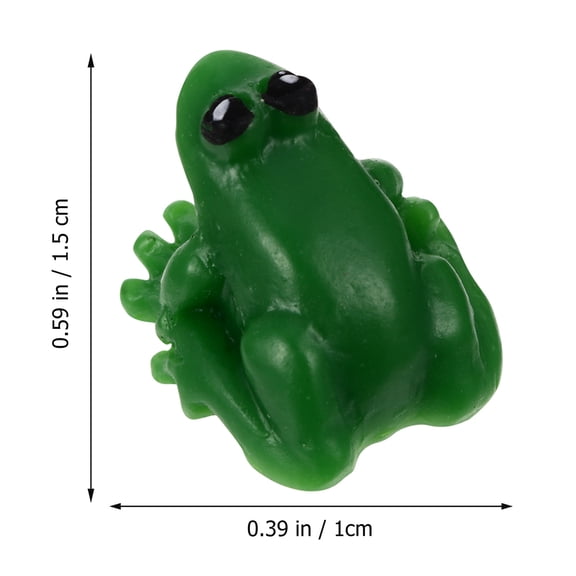 STRANDCHIC Frog Figurine Garden Decor Mini Frogs Toys Green Resin 24pcs