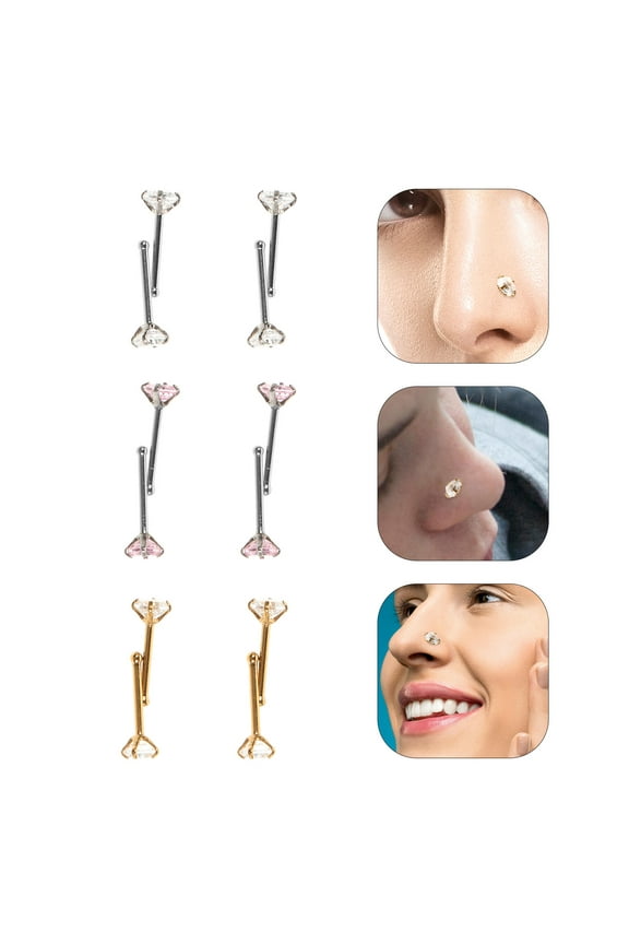 24Pcs Small Nose Rings Stainless Steel Nose Piercing Jewelry Comfortable and Skin Friendly