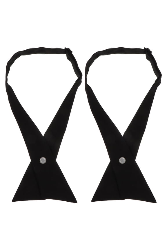2PCS Adjustable Polyester Bow Ties Uniform Accessories for Students School Dress Code