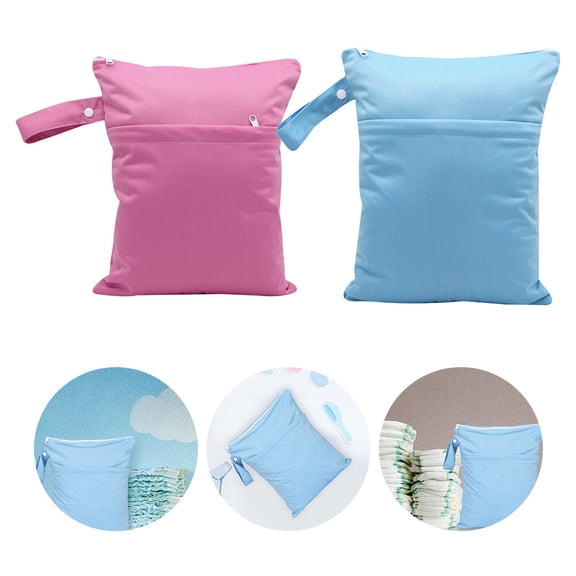 STRANDCHIC Multi-Function Diaper Bag Assorted Color with Hanging Handle for Daily Use 2Pcs