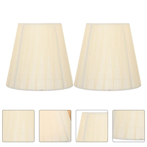 STRANDCHIC 2Pcs Multi Function Beige Lampshade Protective Cover for Various Lamp Types