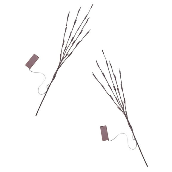 STRANDCHIC LED Branch Lights, Black Plastic, Creative Design, Perfect for Home, 2Pcs