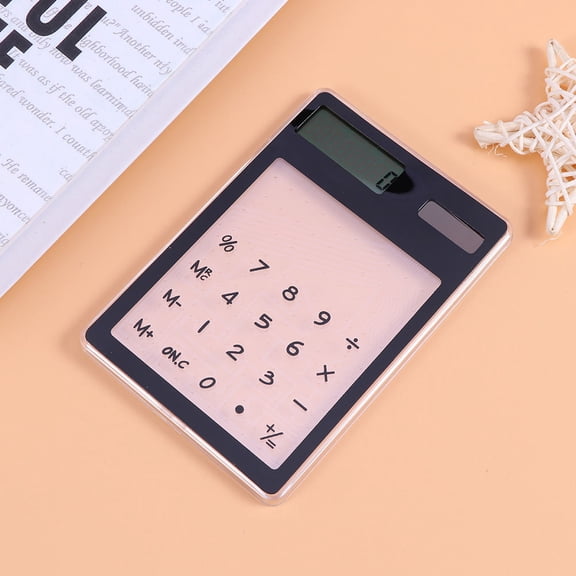 STRANDCHIC 2Pcs Solar Powered Basic Calculator Compact Portable Ultra Thin Screen Assorted Colors