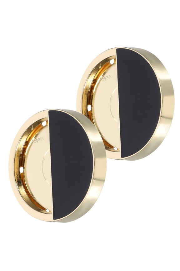 2Pcs Handbag Buckle Locks, Golden Hollow Round Zinc Alloy Bag Decorative Accessories for Purse Repair