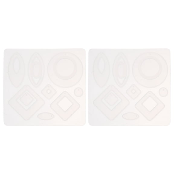 STRANDCHIC 2Pcs Silicone Pendant Mold for Earrings Jewelry Casting Reusable Mold Kit
