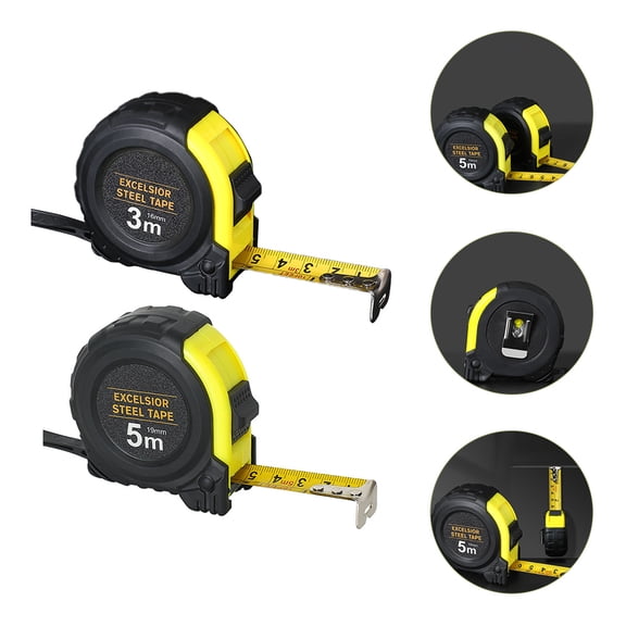STRANDCHIC 2Pcs Digital Measure Tape with ABS and Carbon Steel Material Easy to Read for Woodworking