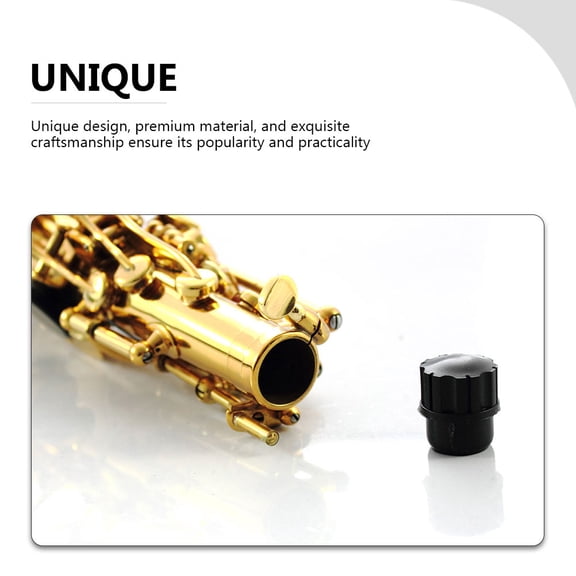 STRANDCHIC 2-Pack Black Plastic Soprano Saxophone Plugs with Design and Fine Workmanship Saxophone Accessories